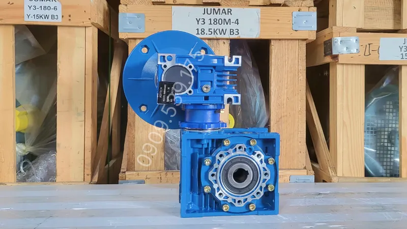 Practical application of the 2-stage NMRV 50 - 63 gearbox