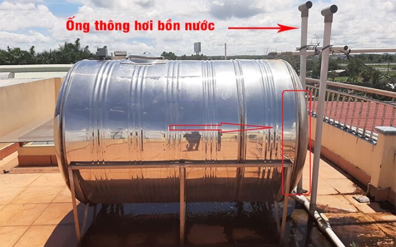 cách tăng áp lực nước không cần máy bơm bằng cách tăng cường thông hơi cho bồn nước