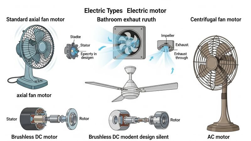Các loại motor quạt điện phổ biến