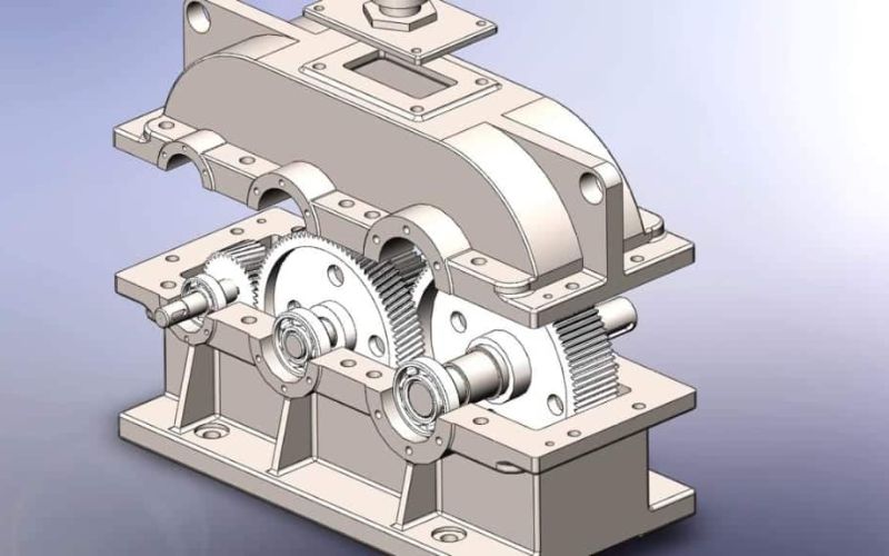 Cấu tạo hộp giảm tốc 2 cấp