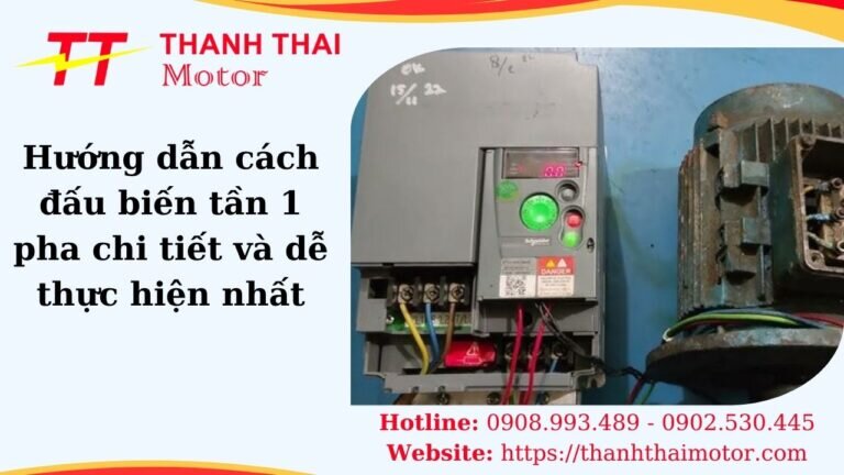 Cách đấu biến tần 1 pha
