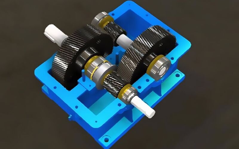 Cấu tạo của hộp giảm tốc 2 cấp đồng trục