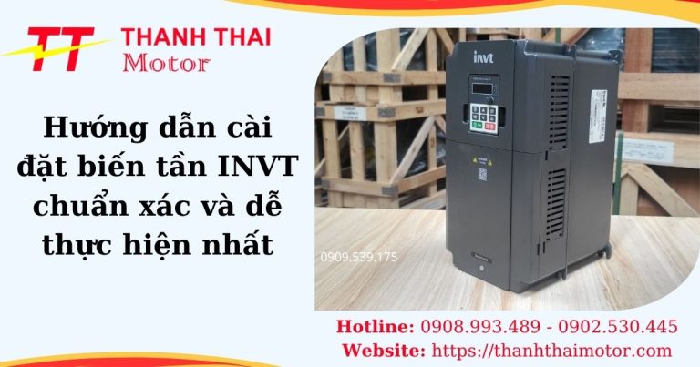 Bàn phím biến tần INVT với các phím điều khiển và cài đặt thông số