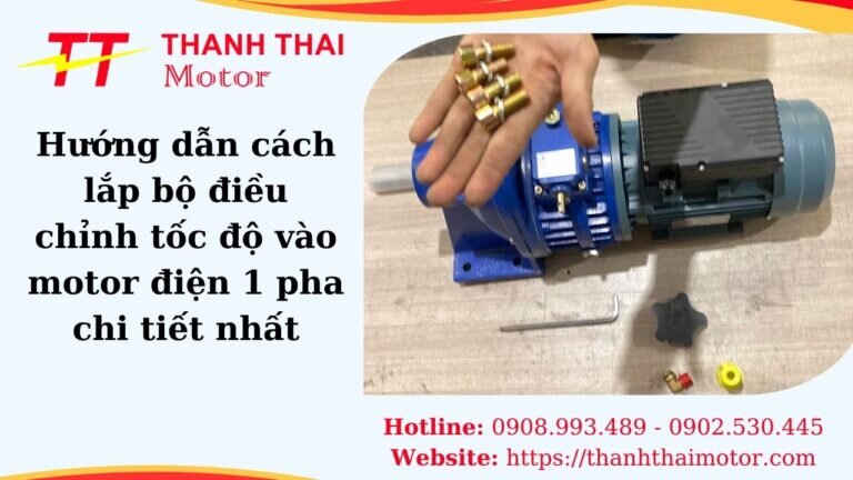 Cách lắp điều tốc cơ vào động cơ điện 1 pha