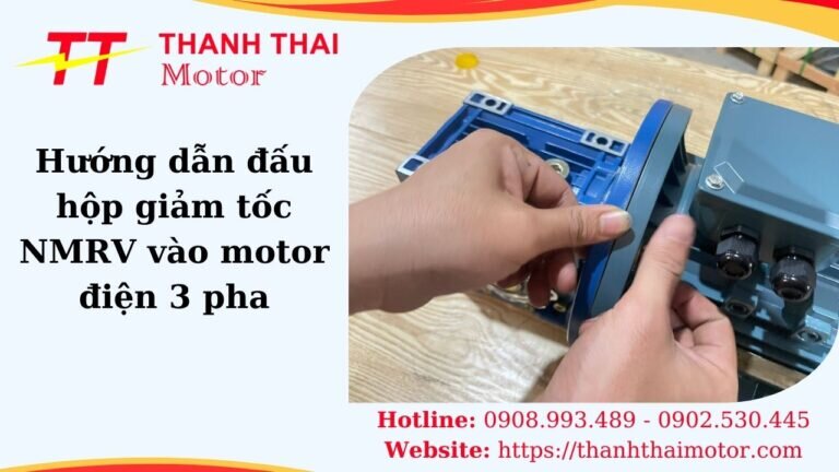 Hướng dẫn đấu hộp giảm tốc NMRV vào motor điện 3 pha