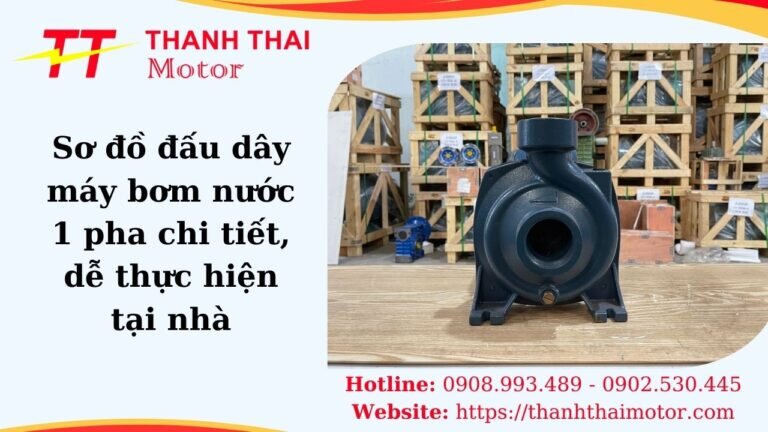 Sơ đồ đấu dây máy bơm nước 1 pha