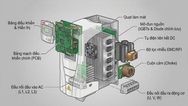 Cấu tạo của biến tần ABB