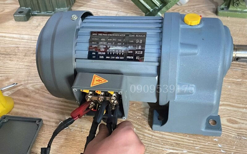 Đấu dây cho motor giảm tốc