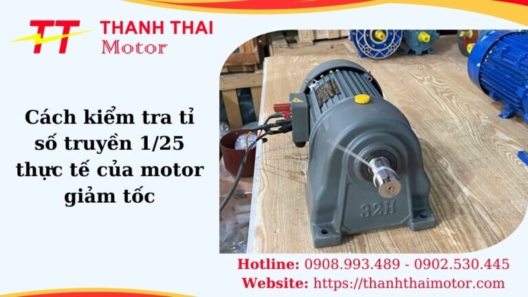 Hướng dẫn cách xác định tỉ số truyền 1/25 cho motor giảm tốc