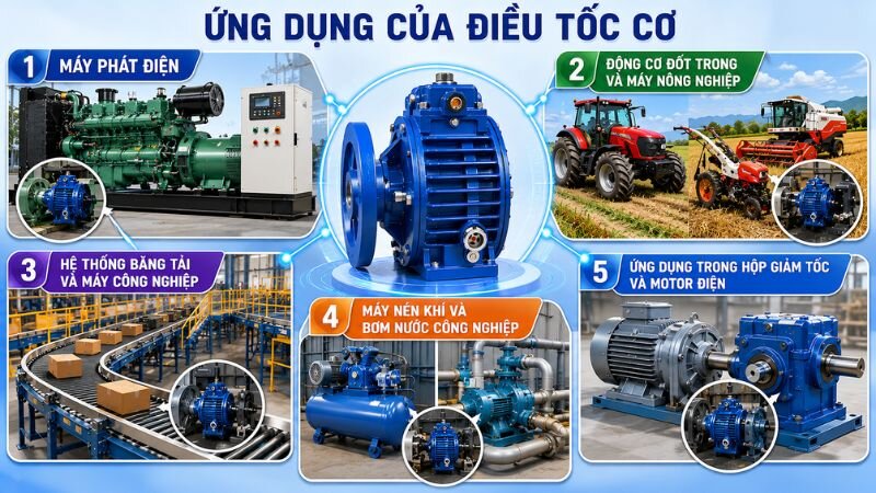 Ứng dụng của điều tốc cơ
