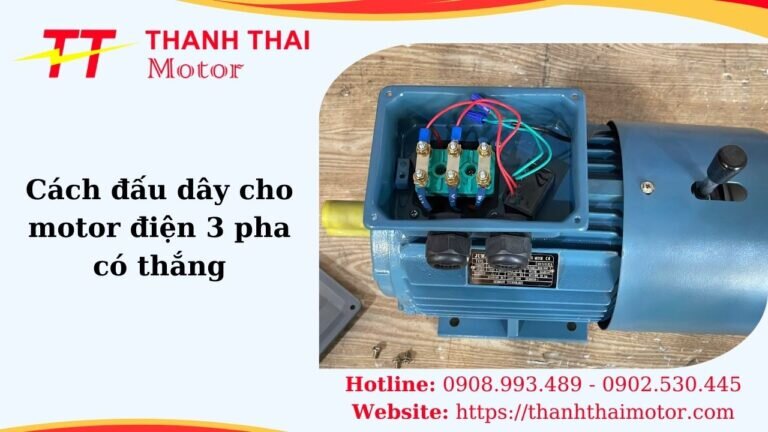 Cách đấu dây cho motor điện 3 pha có thắng