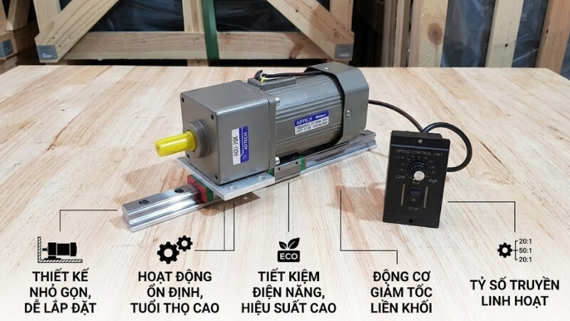 Đặc điểm của động cơ giảm tốc mini 3 pha