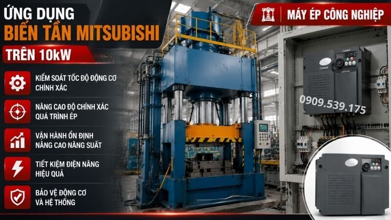 Ứng dụng của biến tần Mitsubishi trên 10kW.