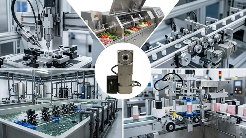 Applications of mini gear motors below 1.1kW