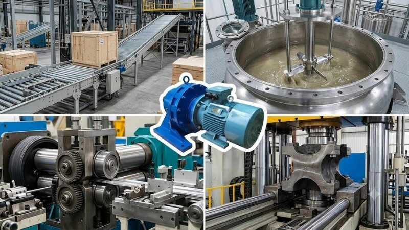 Applications of heavy duty gear motors from 1.1kW to 3.7kW