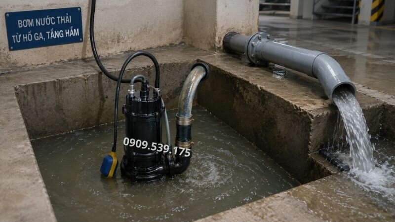 Ứng dụng của máy bơm nước chìm 1 pha.