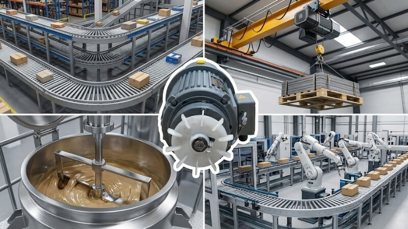 Applications of electromagnetic brake gear motor over 3.7kW