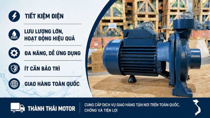 Ưu điểm máy bơm nước dưới 3.7kW lưu lượng trên 50m3/h