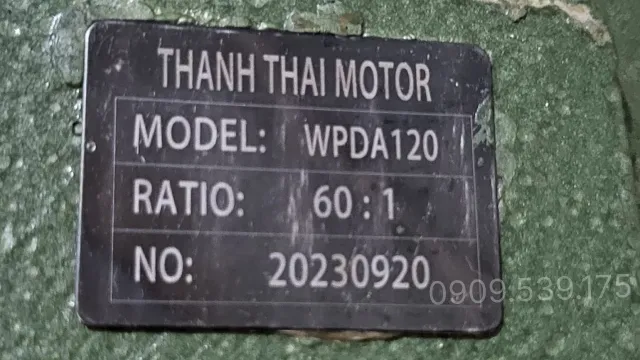 Tem của hộp giảm tốc wpda 120