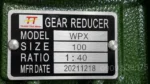 Tem của hộp giảm tốc WPX 100