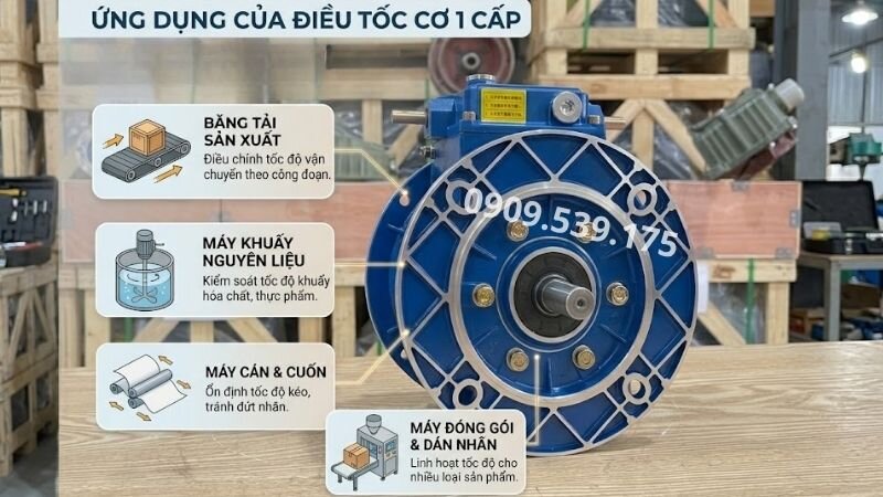 Ứng dụng của điều tốc cơ 1 cấp.