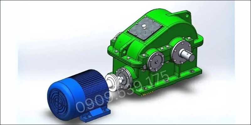 Nguyên lý hoạt động của hộp số giảm tốc côn trụ 2 cấp dựa trên sự phối hợp giữa hai cấp bánh răng