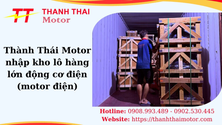 Thành Thái Motor nhập kho lô hàng lớn động cơ điện (motor điện)