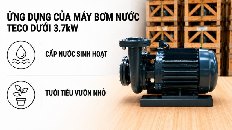Ứng dụng máy bơm nước Teco dưới 3.7kW