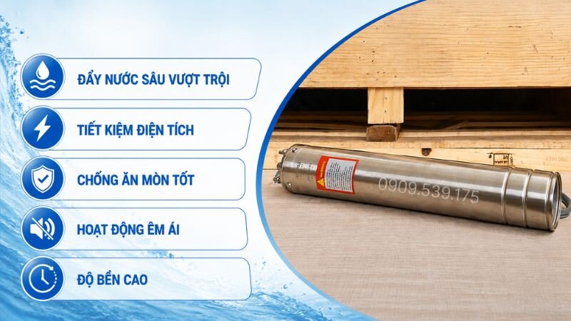 Ưu điểm máy bơm nước hỏa tiễn dưới 50m3/h