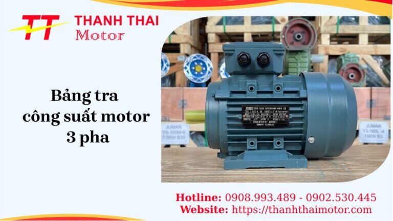 Bảng tra công suất motor 3 pha