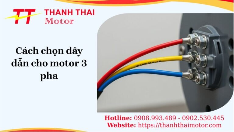 Cách chọn dây dẫn cho motor 3 pha