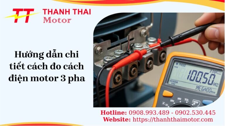 Hướng dẫn chi tiết cách đo cách điện motor 3 pha