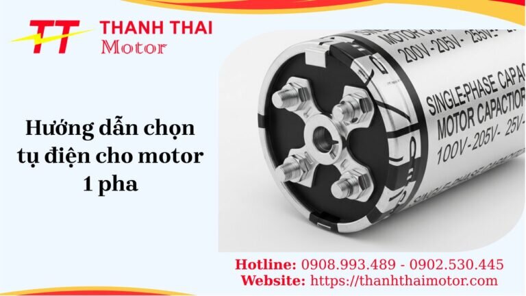 Hướng dẫn chọn tụ điện cho motor 1 pha