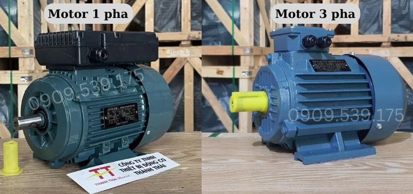 Sự khác biệt giữa motor 1 pha và motor 3 pha