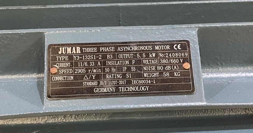 Bảng thông số tiêu chuẩn cách điện của motor thường thấy trên tem nhãn motor