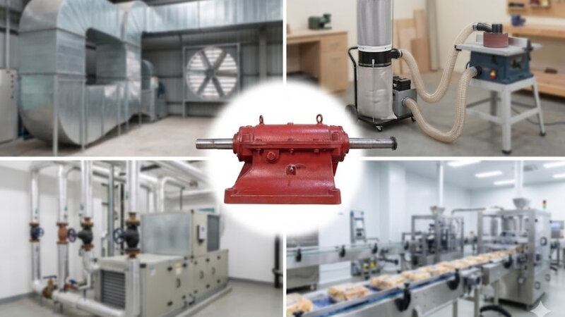 Ứng dụng gối đỡ quạt ly tâm dưới 10kW