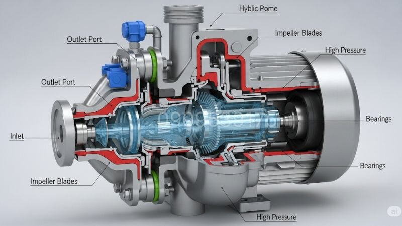 Các bộ phận của máy bơm nước đẩy cao trên 100m