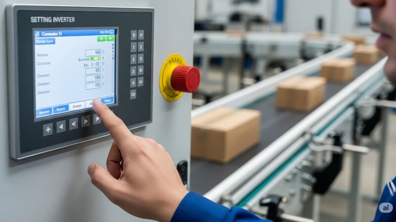 Cài đặt tham số biến tần trong hệ thống băng tải công nghiệp