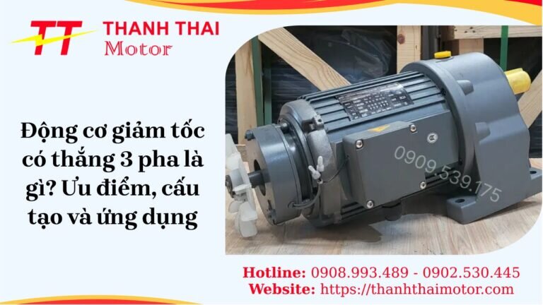 Động cơ giảm tốc có thắng 3 pha là gì? Ưu điểm, cấu tạo và ứng dụng