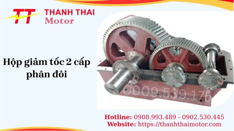 Hộp giảm tốc 2 cấp phân đôi