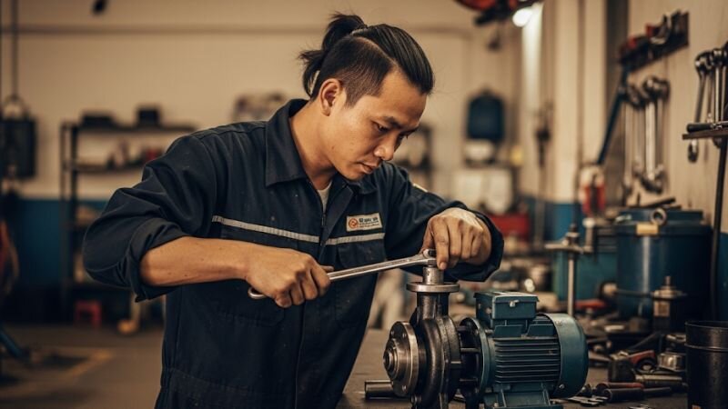 Kiểm tra và vệ sinh định kỳ máy bơm nước đẩy cao 100m