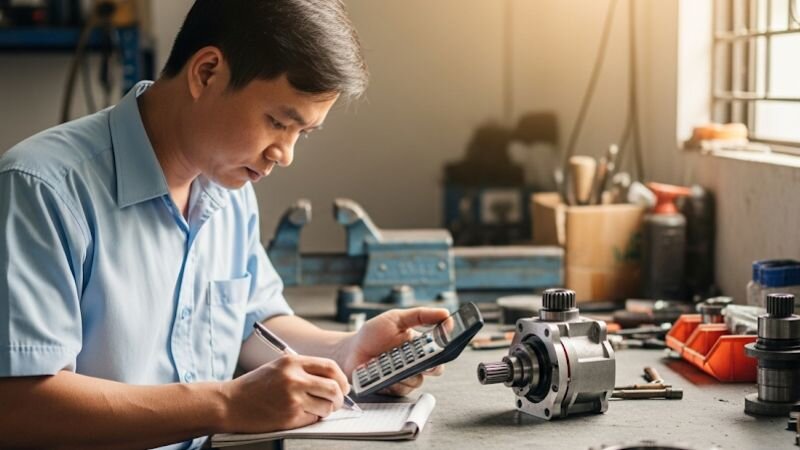 Tính công suất và mô-men xoắn cho hộp giảm tốc