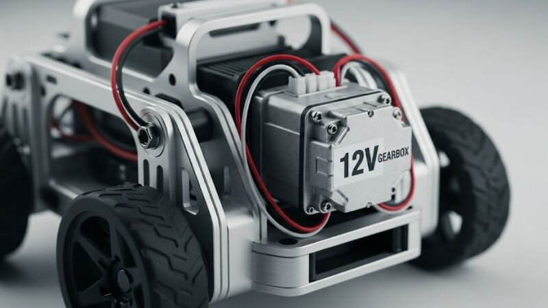 Ứng dụng hộp giảm tốc motor 12V trong xe điều khiển tự động