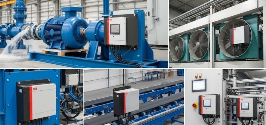 Ứng dụng thực tế khắp ngành công nghiệp biến tần ABB luôn là lựa chọn uy tín