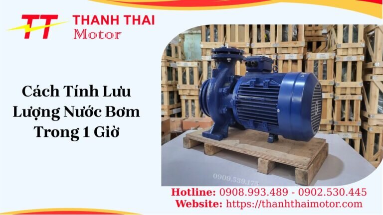 Hình minh họa cách tính 1 giờ bơm được bao nhiêu khối nước cho máy bơm nước gia đình và công nghiệp