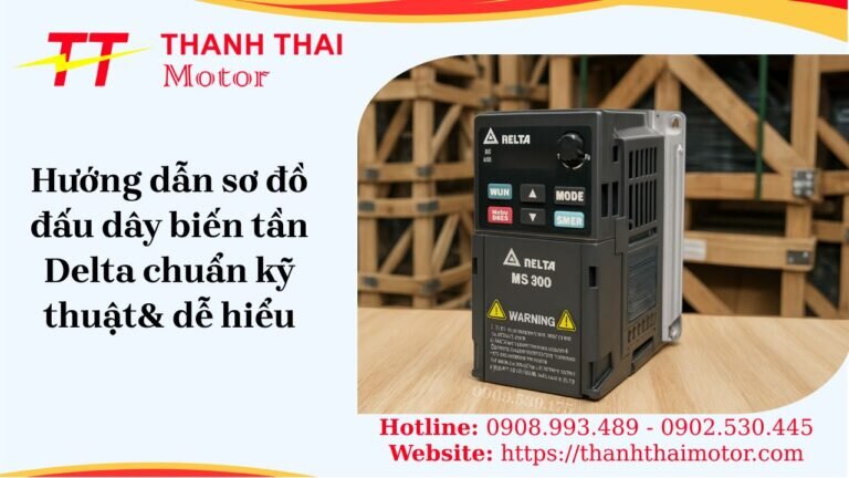 Hướng dẫn, sơ đồ đấu dây biến tần Delta chuẩn kỹ thuật