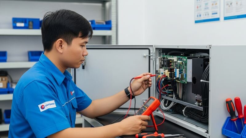 Biến tần không lên nguồn cần được kiểm tra bởi kỹ thuật viên chuyên nghiệp