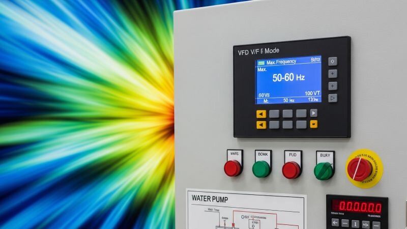 Bộ điều khiển máy bơm nước hiện thỉ tần số tối đa 50-60hz