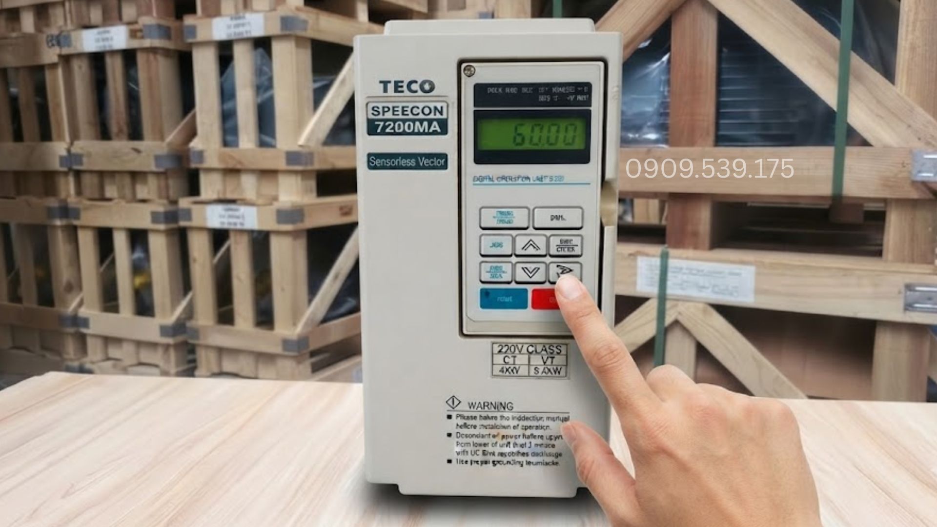 Cài đặt lệnh chạy ngoài tại tham số Sn 04 cho TECO 7200MA