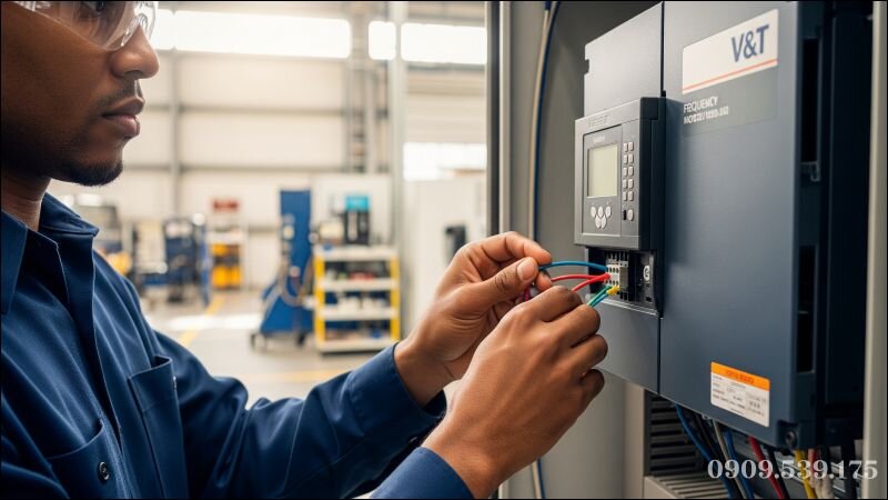 Hướng dẫn đấu nối biến tần V&T chi tiết và an toàn